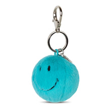 Load image into Gallery viewer, Smiley Keychain ECO Fuzzy Teal 5.5 cm
