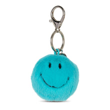 Load image into Gallery viewer, Smiley Keychain ECO Fuzzy Teal 5.5 cm
