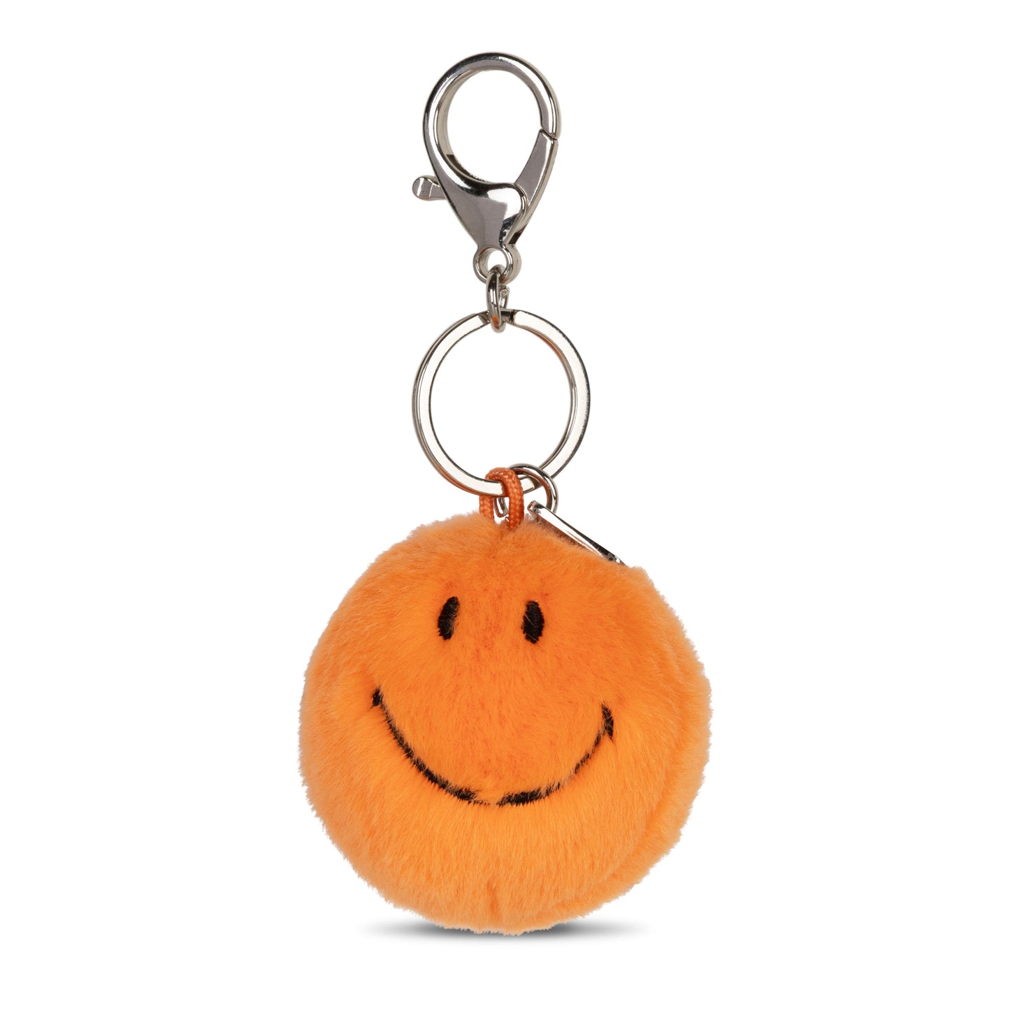 Smiley Keychain ECO Fuzzy Orange - 5.5 cm