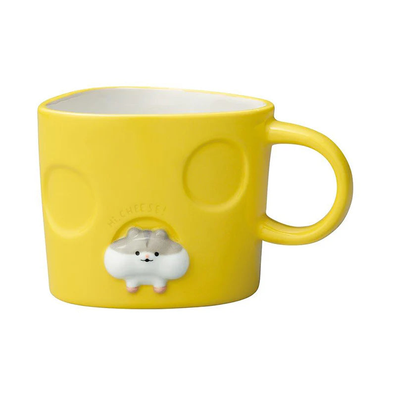 Decole Hamster Cheese Mug-Grey Hamster