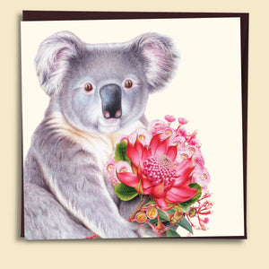 Papernest Big Koala Flowers Card