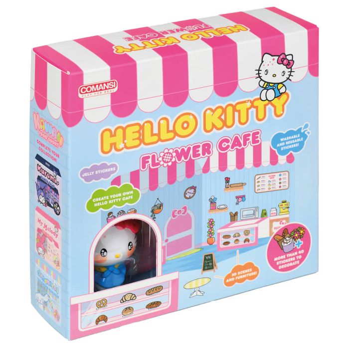 Hello Kitty and Friends Sticker House Hello Kitty Flower Cafe 20.5cm