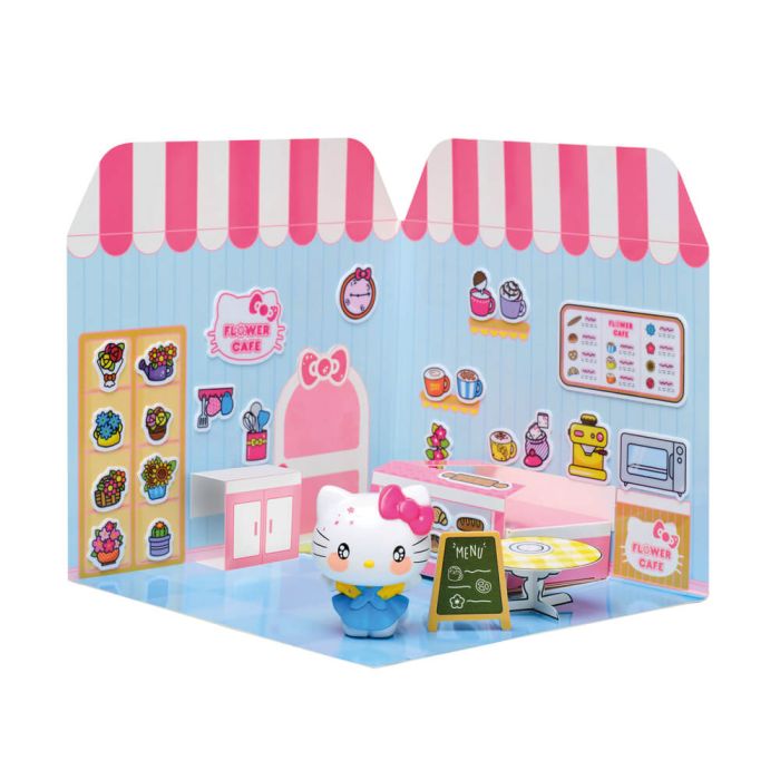 Hello Kitty and Friends Sticker House Hello Kitty Flower Cafe 20.5cm