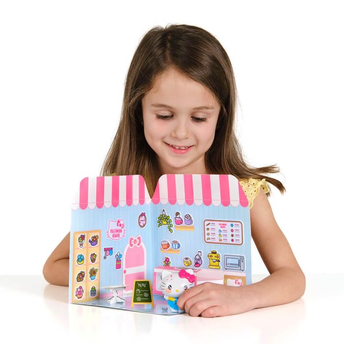 Hello Kitty and Friends Sticker House Hello Kitty Flower Cafe 20.5cm