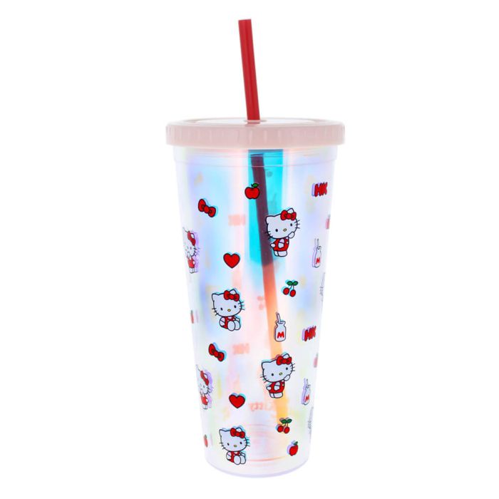 Hello Kitty and Friends Hello Kitty Pretty in Pink: Beaker & Straw 20.5cm