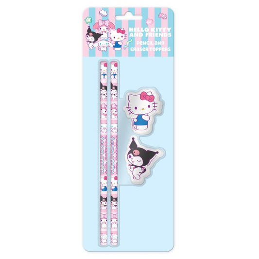 Hello Kitty Sweets Pencil & Eraser Topper Set of Two