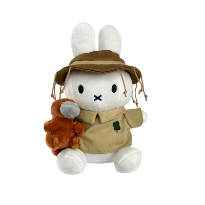 Miffy Australiana Mustard Yellow Sitting Plush with Platypus 23cm