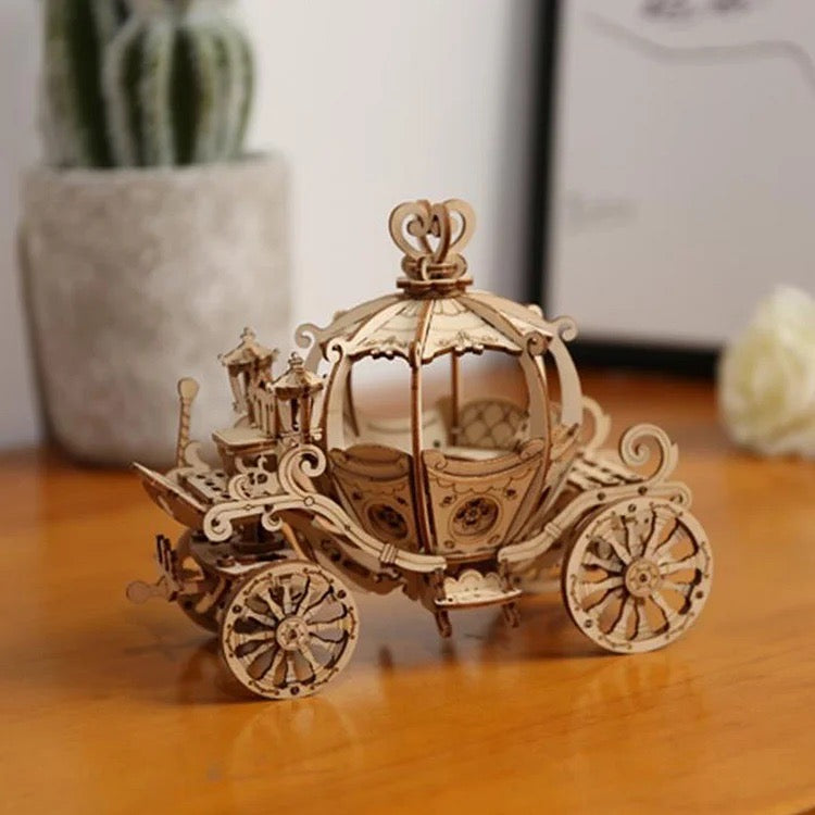 Robotime Classical 3D Wooden Pumpkin Cart