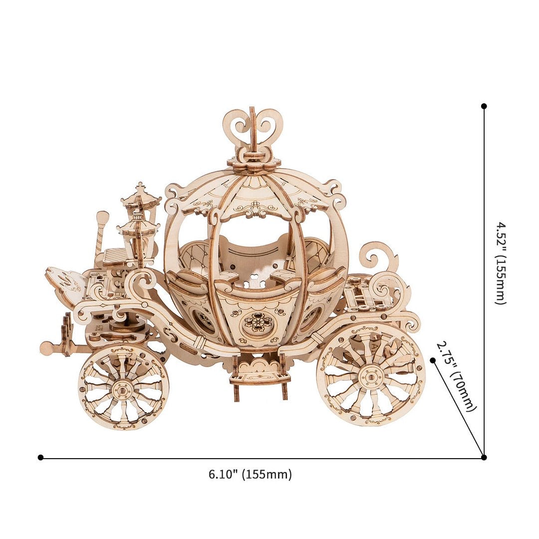 Robotime Classical 3D Wooden Pumpkin Cart
