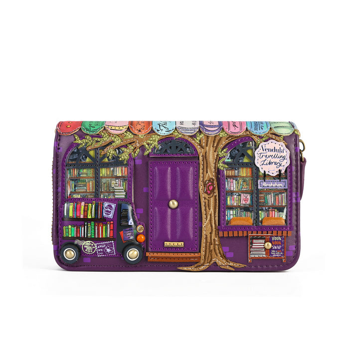 Vendula The Travelling Library Bookshop Medium Ziparound Wallet