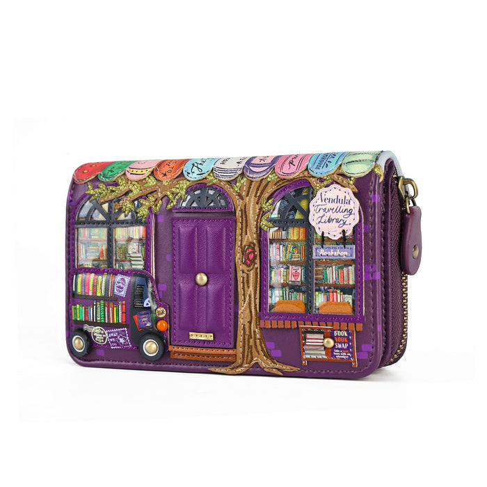 Vendula The Travelling Library Bookshop Medium Ziparound Wallet