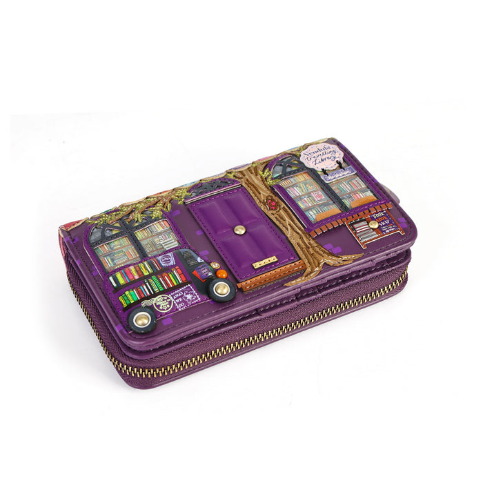 Vendula The Travelling Library Bookshop Medium Ziparound Wallet