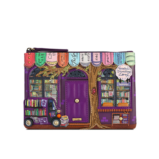 Vendula The Travelling Library Bookshop Zipper Coin Purse