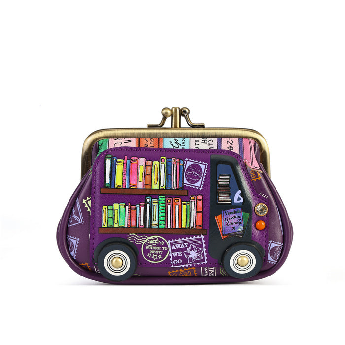 Vendula The Travelling Library Bookshop Clipper Coin Purse
