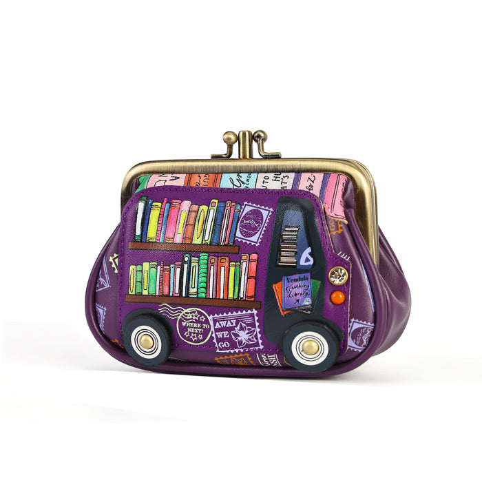 Vendula The Travelling Library Bookshop Clipper Coin Purse