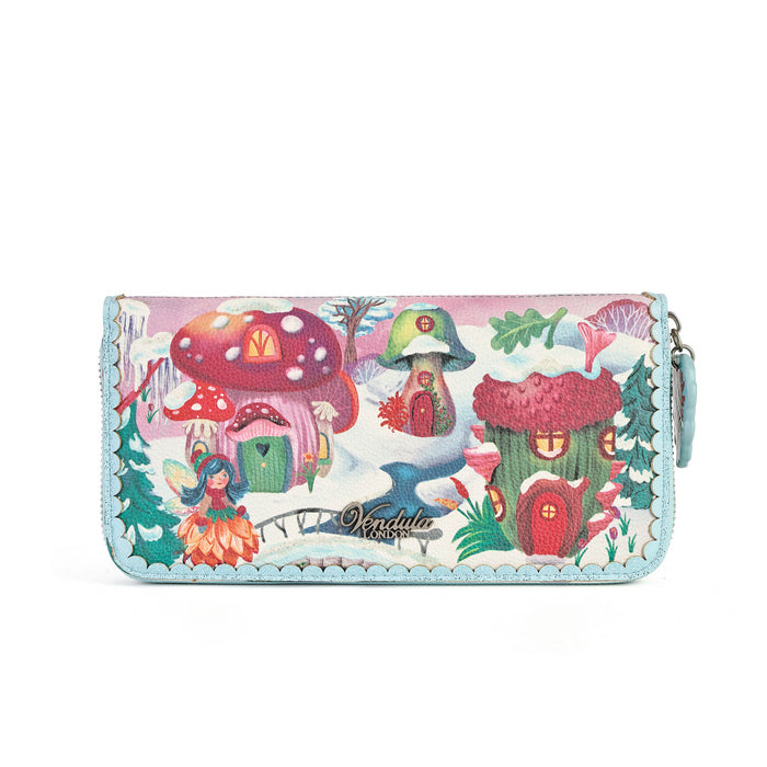 Vendula Fairy Village Snowflake Edition Large Ziparound Crossbody Wallet