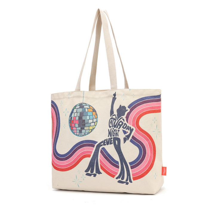 Vendula Kitty's Drive In Movie Caturday Night Fever Canvas Tote Bag