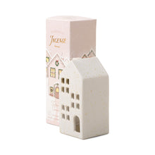 Load image into Gallery viewer, Designworks Incense Cone Holiday White Ceramic House w/ 20 Incense Cones - Teakwood Tobacco
