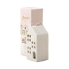 Designworks Incense Cone Holiday White Ceramic House w/ 20 Incense Cones - Teakwood Tobacco