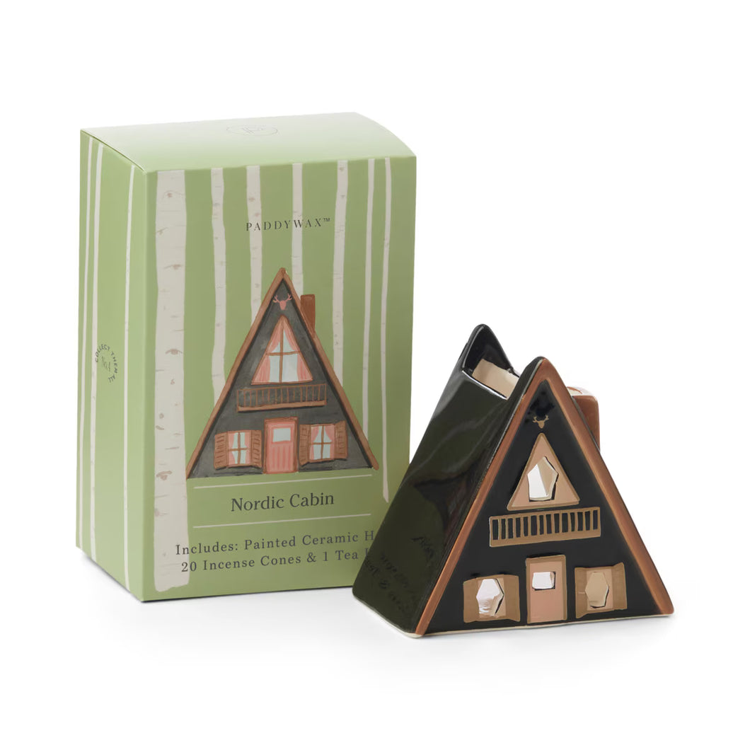 Designworks No. 01 Nordic Cabin Style Incense & Tea Light Holder (1 Tea Light & 20 Incense Cones)