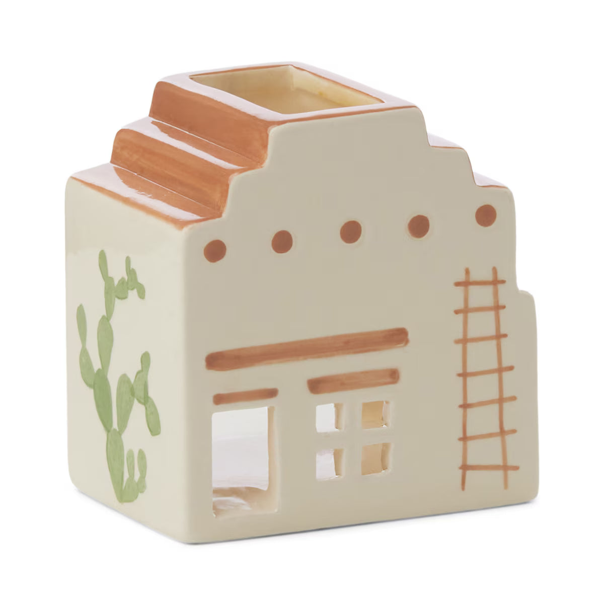 Designworks No. 03 Santa Fe Adobe Style Incense & Tea Light Holder (1 Tea Light & 20 Incense Cones)