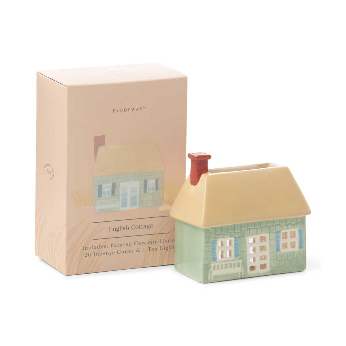Designworks No. 04 English Cottage Style Incense & Tea Light Holder (1 Tea Light & 20 Incense Cones)