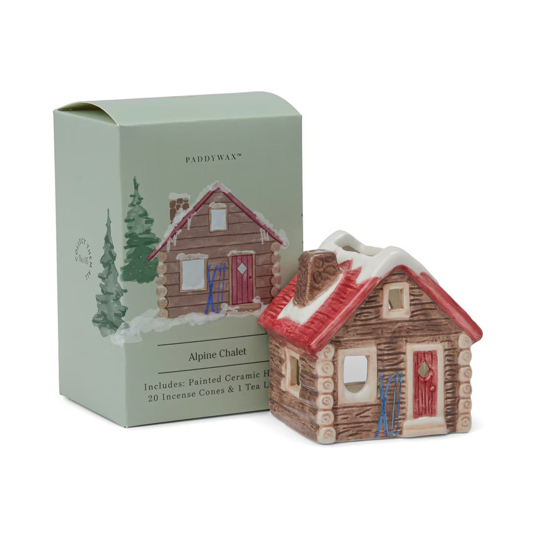 Designworks No.05 Alpine Chalet Style Incense & Tea Light Holder (1 Tea Light & 20 Incense Cones)