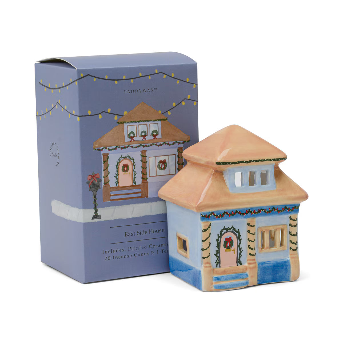 Designworks No.06 East Side House Style Incense & Tea Light Holder (1 Tea Light & 20 Incense Cones)