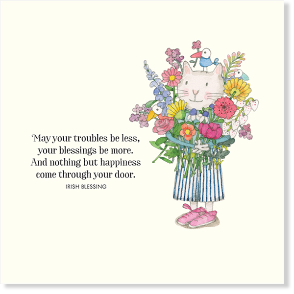 Affirmations - Twigseeds Thinking of You Card - May your troubles be less - K253