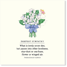 Load image into Gallery viewer, Affirmations - Twigseeds Sympathy Card - What is lovely never dies - K315
