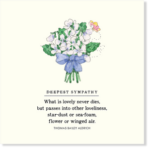 Affirmations - Twigseeds Sympathy Card - What is lovely never dies - K315