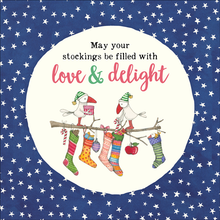 Load image into Gallery viewer, Affirmations - Twigseeds Christmas Card - May your stockings be filled - K350
