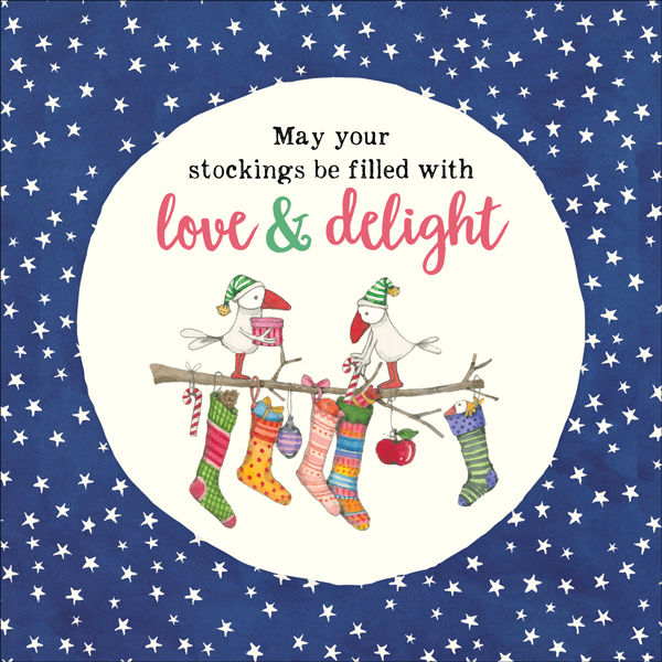 Affirmations - Twigseeds Christmas Card - May your stockings be filled - K350
