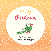 Load image into Gallery viewer, Affirmations - Twigseeds Christmas Card - Tinsel in a tangle - K359
