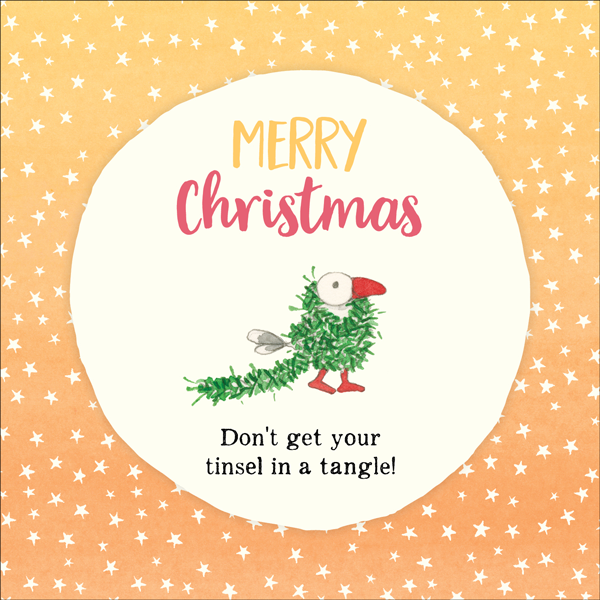 Affirmations - Twigseeds Christmas Card - Tinsel in a tangle - K359