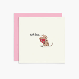 Affirmations - Twigseeds With Love Card - Dog with Heart - K360