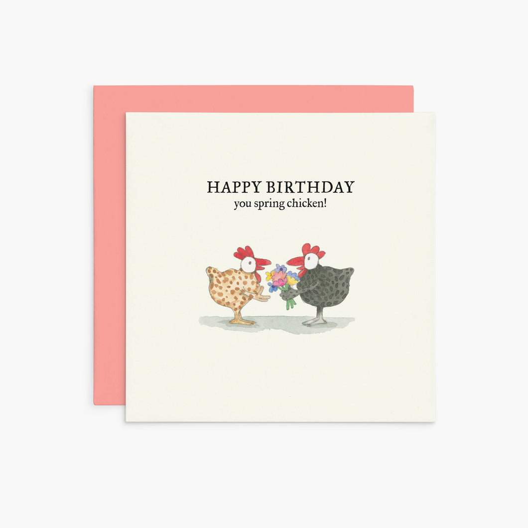 Affirmations - Twigseeds Birthday Card - Spring Chicken K369