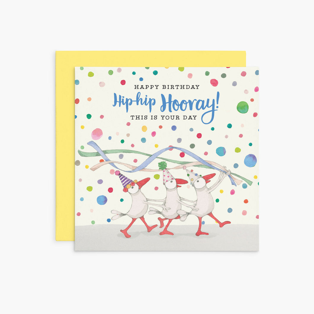 Affirmations- Twigseeds Greeting Card-Hip-Hip Hooray!-K373