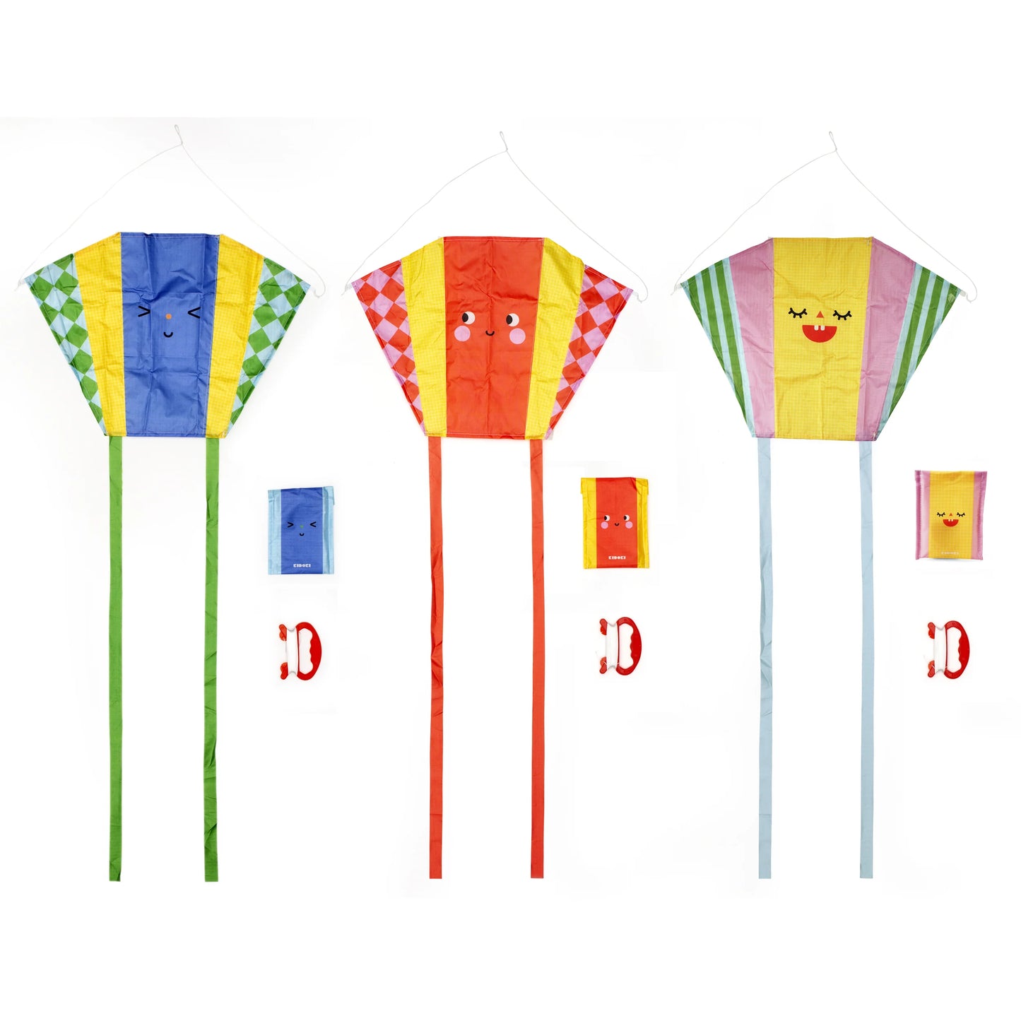 Kidoki Funny Faces Pocket Kites Assorted