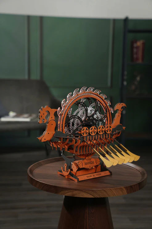 Robotime 3D Wooden Puzzle Viking Dragon Ship Mechanical LK802