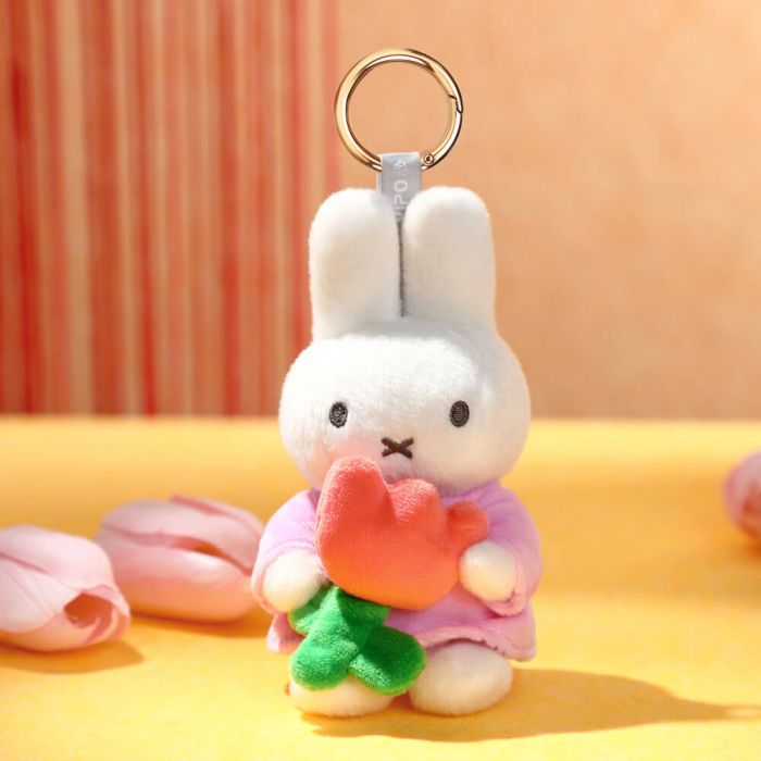 Miffy & Friends Miffy with Tulip Keyring 13cm