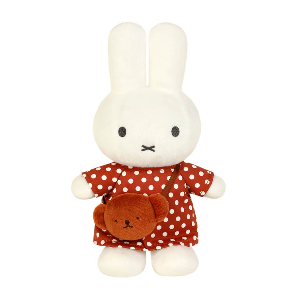 Miffy Soft Toy: Polka Dot Dress With Boris Bag Plush 24cm