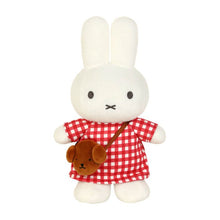 Load image into Gallery viewer, Miffy Soft Toy: Checkered Dress With Snuffy Bag Plush 24cm
