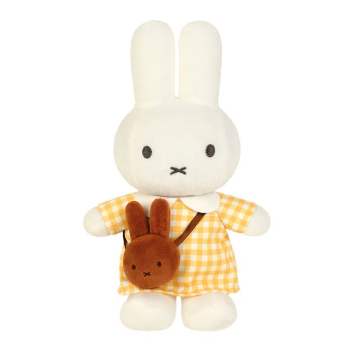 Miffy Plush Yellow Checkered Dress with Melanie Bag 20cm