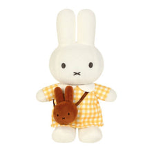 Load image into Gallery viewer, Miffy Plush Yellow Checkered Dress with Melanie Bag 20cm
