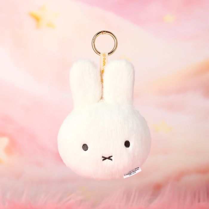 Miffy White Plush Purse Keychain