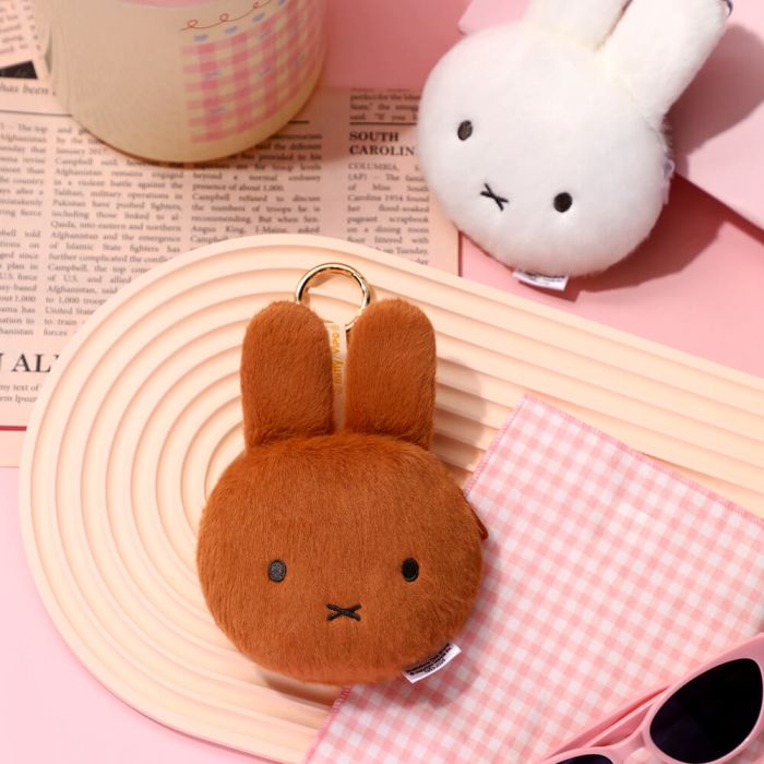 Miffy Brown Plush Purse Keychain
