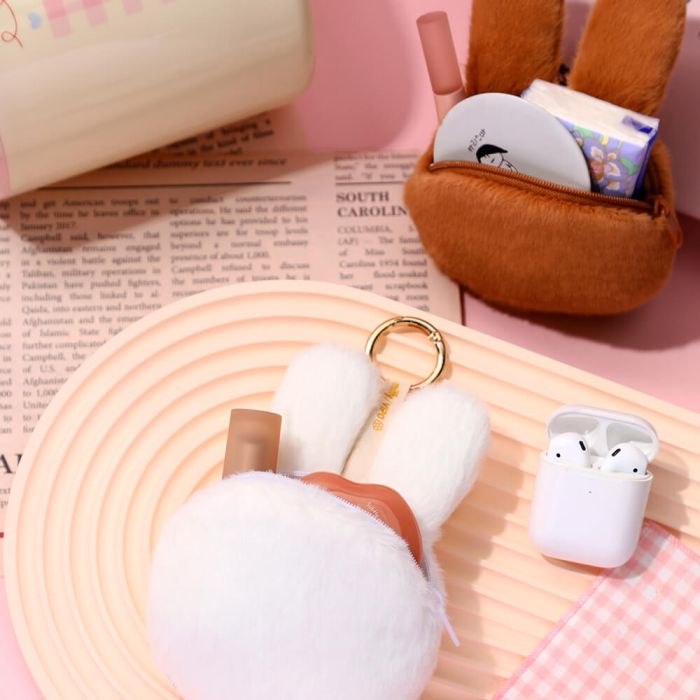 Miffy Brown Plush Purse Keychain