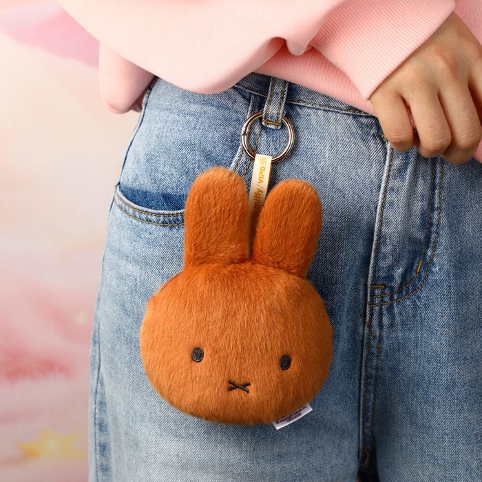 Miffy Brown Plush Purse Keychain