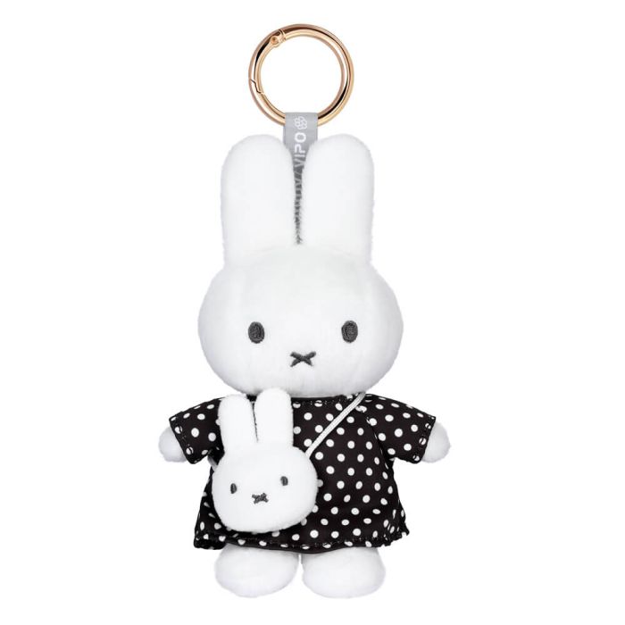 Miffy Black Dot Dress with Miffy Bag Keyring 15cm